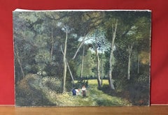 FERNAND AUDET (1923-2016) OLIO IMPRESSIONISTA FRANCESE FIRMATO - RACCOLTA DI FIORI DI CAMPO