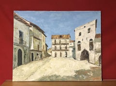 FERNAND AUDET (1923-2016) OLIO POST-IMPRESSIONISTA FRANCESE FIRMATO - LA CITTÀ VECCHIA
