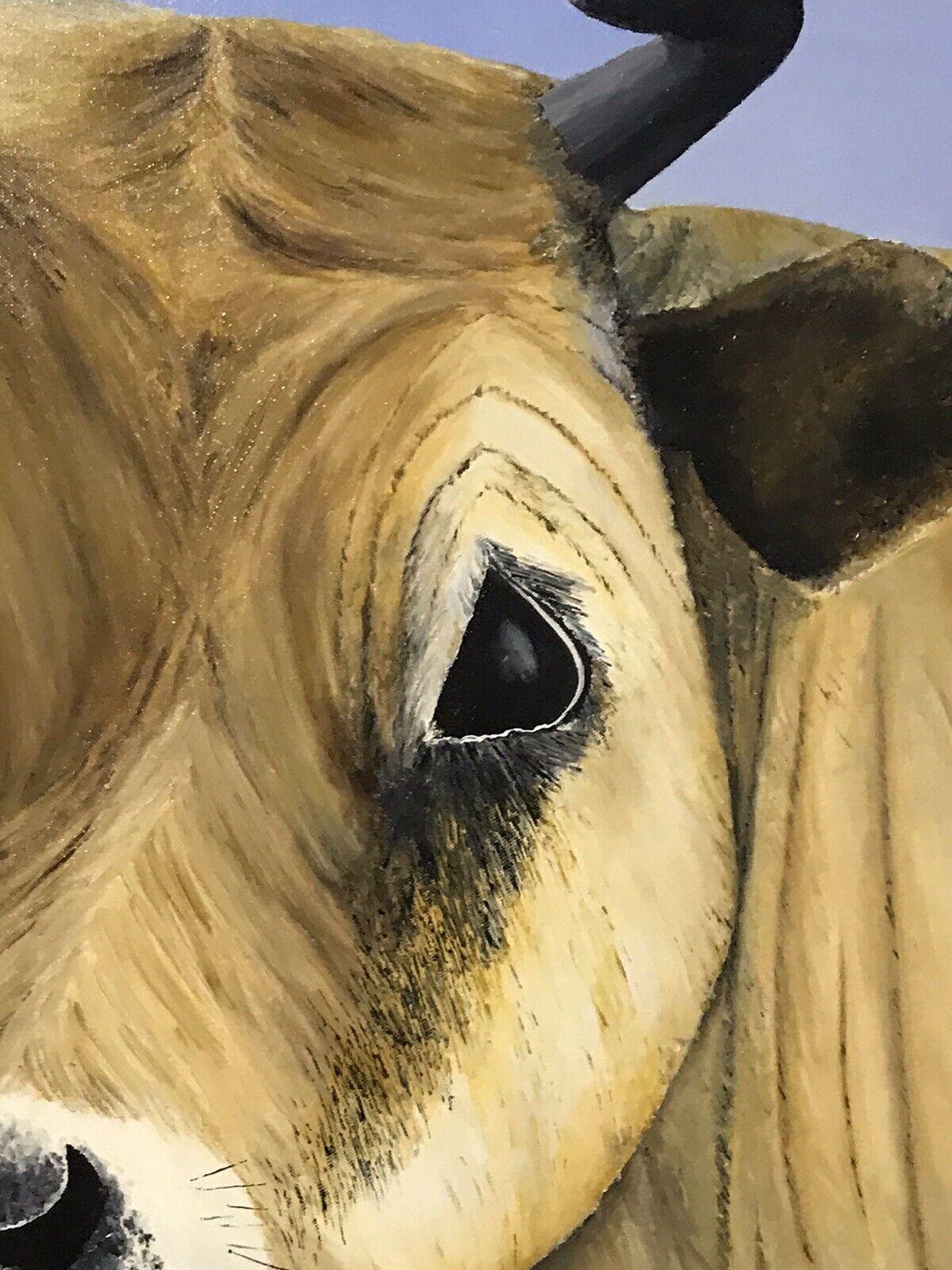 cow head painting