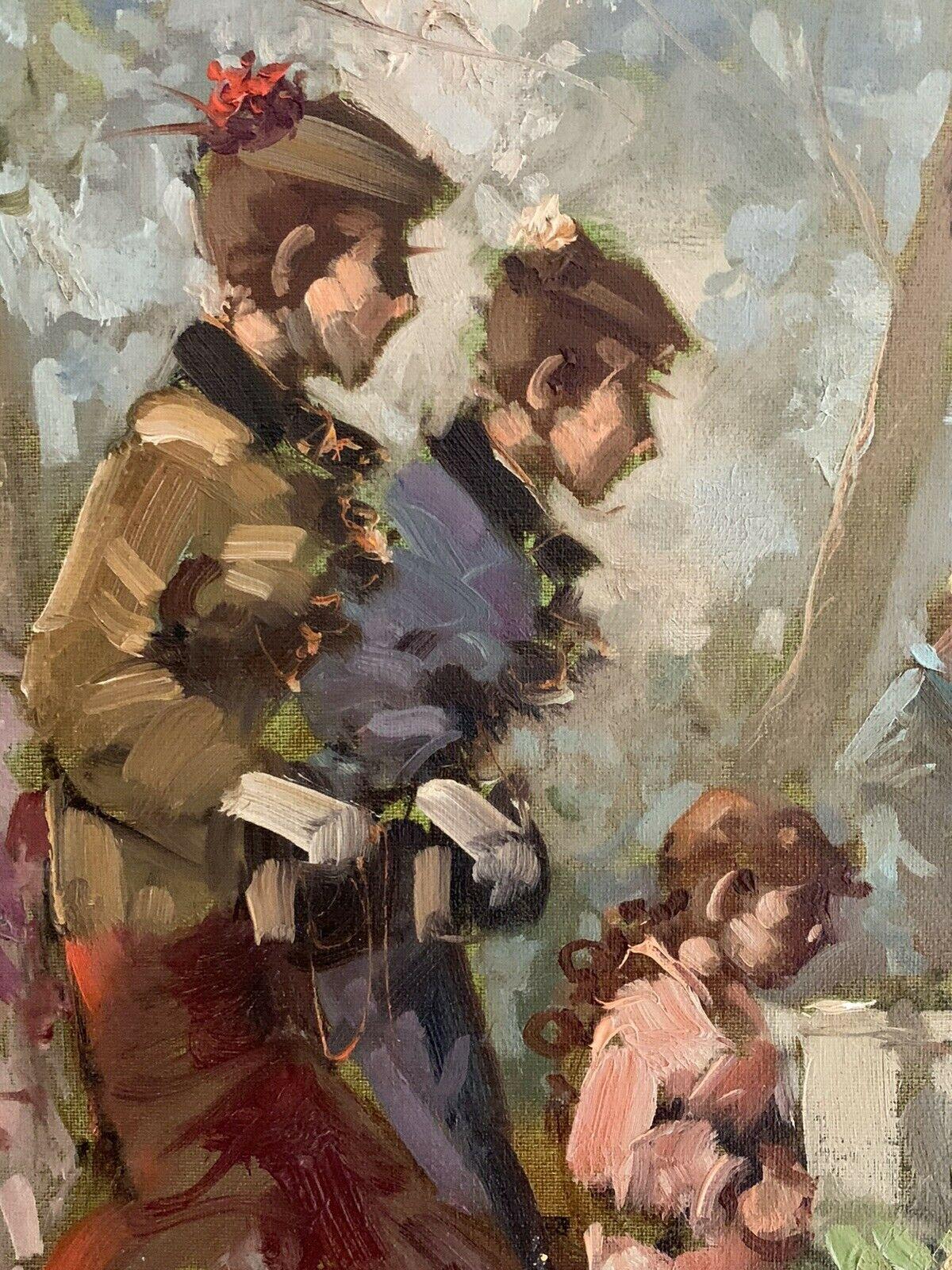 Tommaso Principe (b1942)  OLIO ITALIANO FIRMATO - ELEG LADIES IN PARKLAND in vendita 8