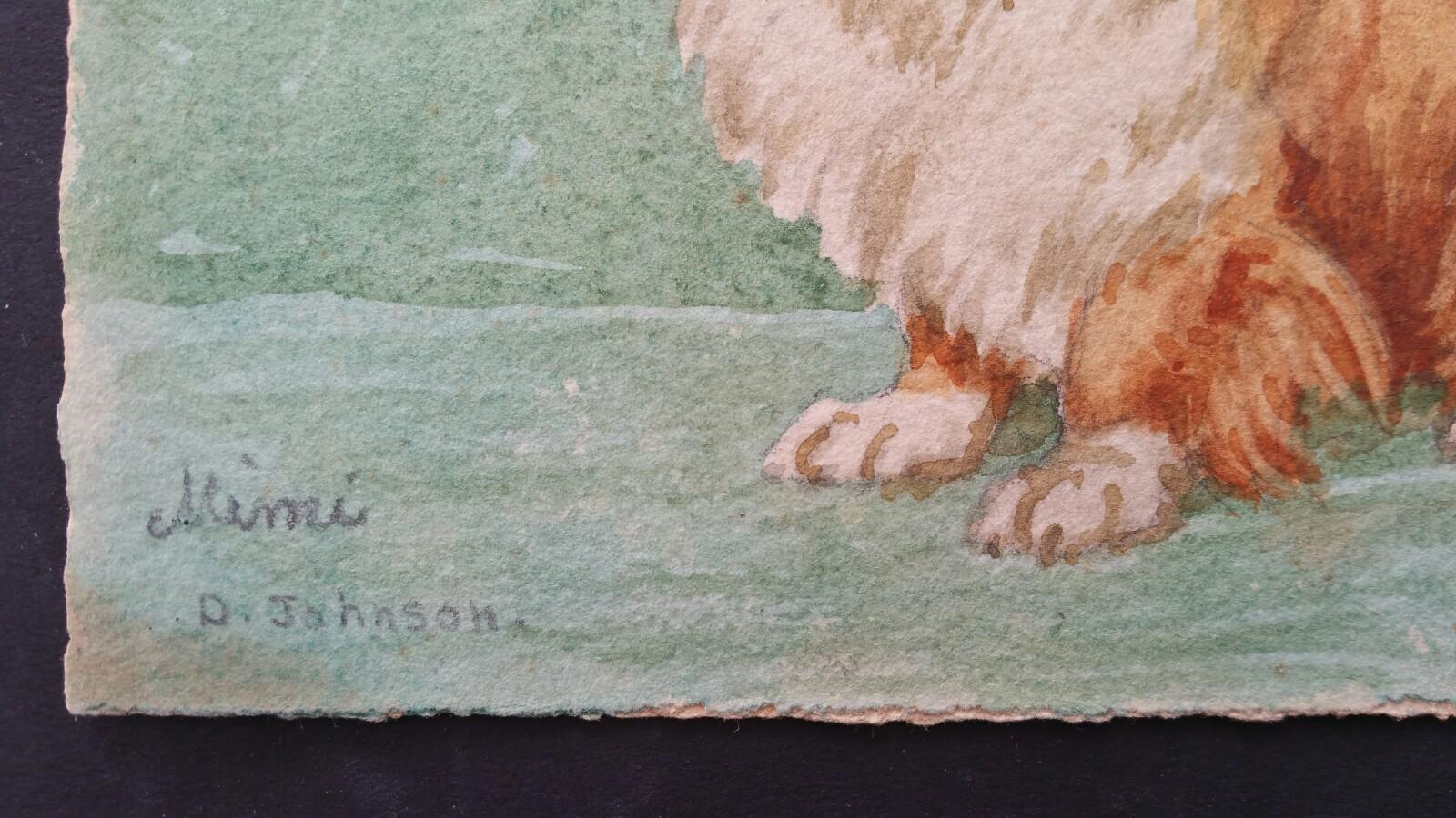 Chinesischer Pekinger Hund „Mimi“, Englische Schule des 20. Jahrhunderts (Impressionismus), Painting, von Dorothy Alexandra Johnson