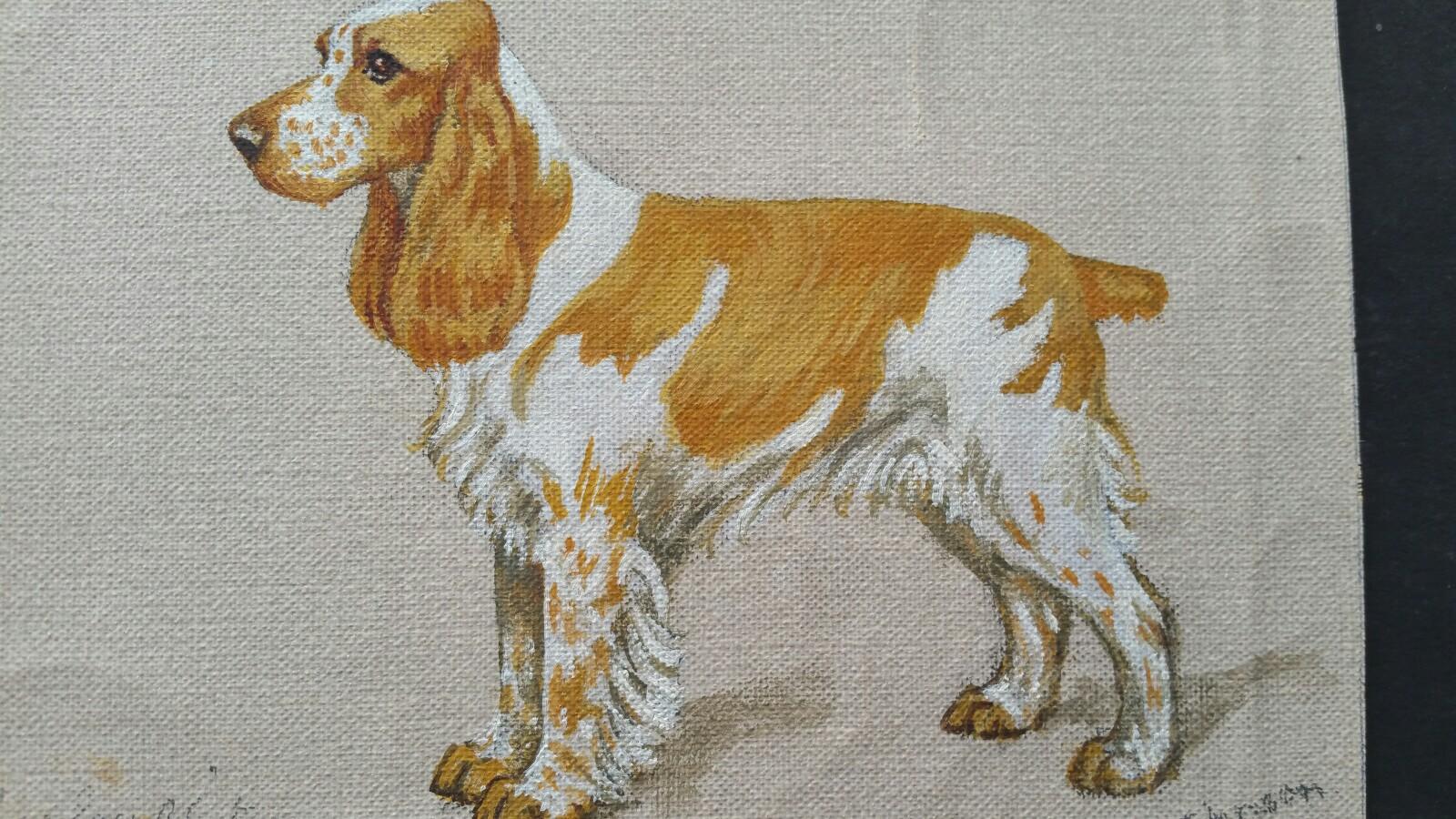 Dorothy Alexandra Johnson Animal Painting - English School Mid 20th Century Oil Painting of Cocker Spaniel Dog