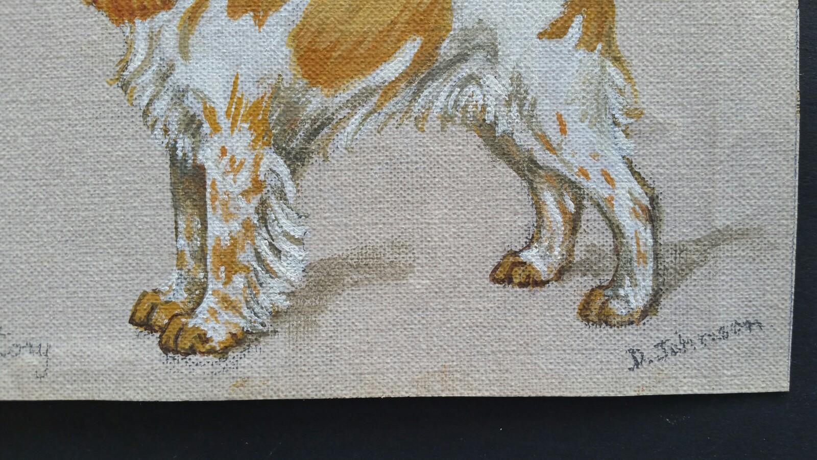 English School Mid 20th Century Oil Painting of Cocker Spaniel Dog 3