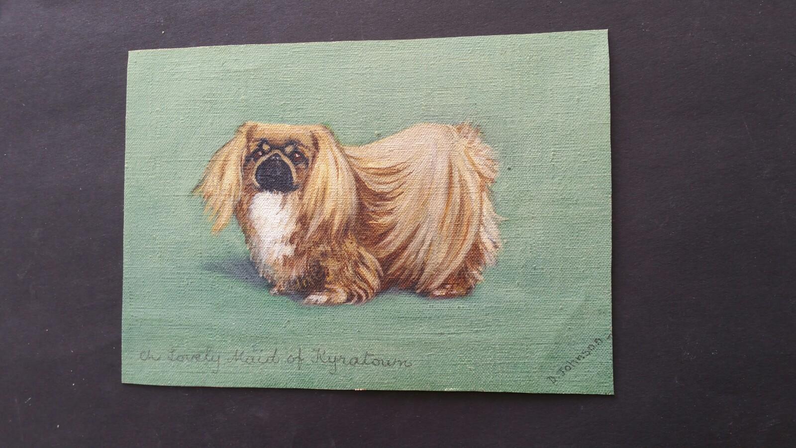 Oil Painting: A Pekingese 