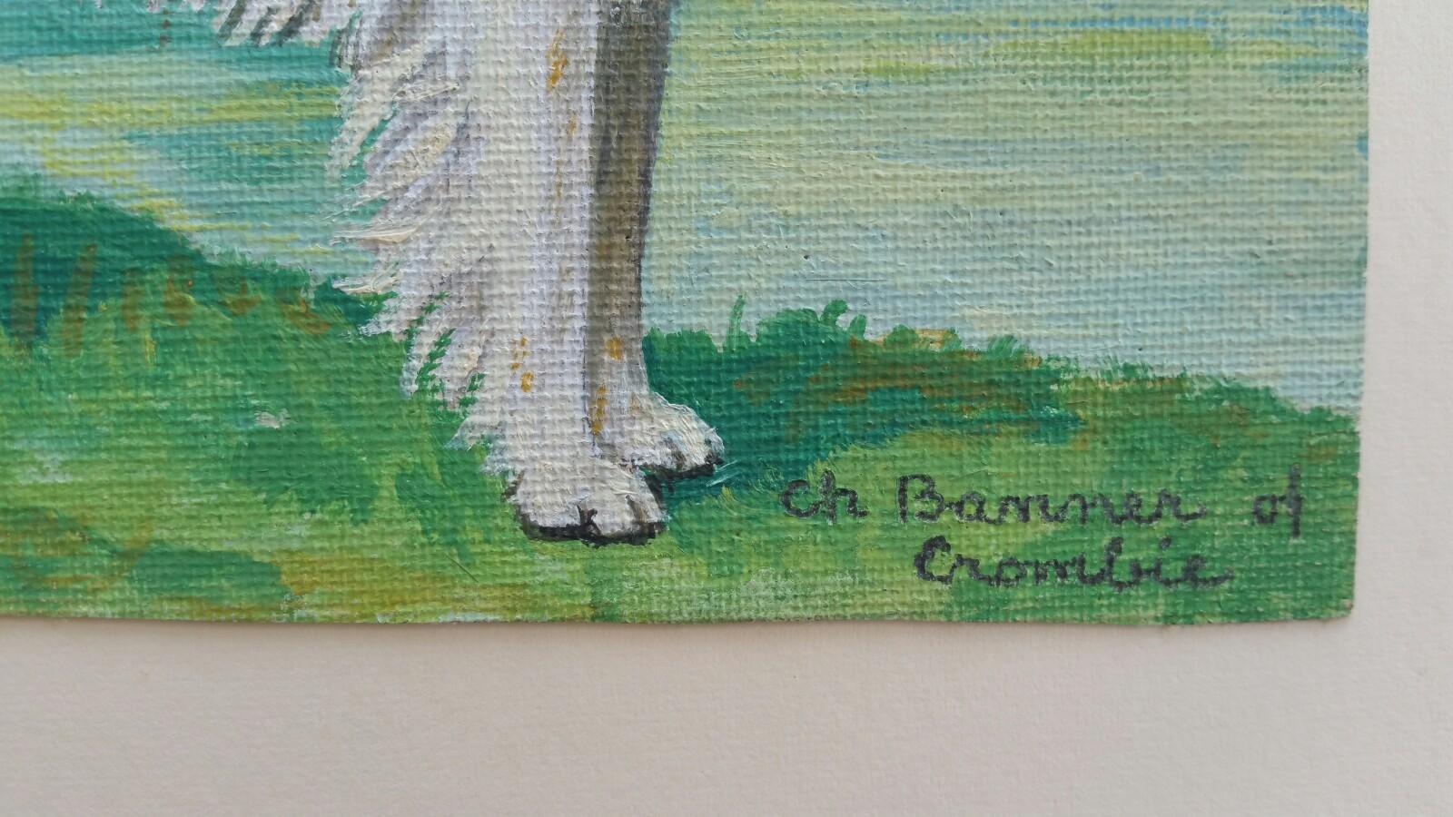 English School Mid 20th Century Oil Painting English Setter Dog Painting 3