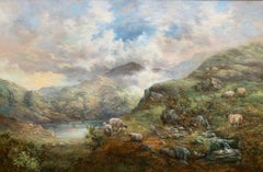 PRUDENCE TURNER (1930-2007) LARGE SIGNED OIL - LAKE DISTRICT HILLS PASTORAL L/S