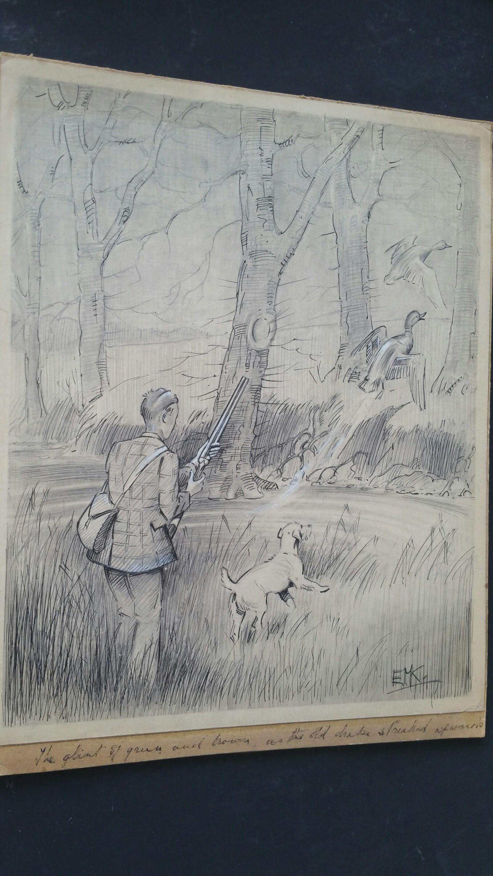 1930s Pair of Sporting Dogs Shooting Country Pursuits Sporting Art 4