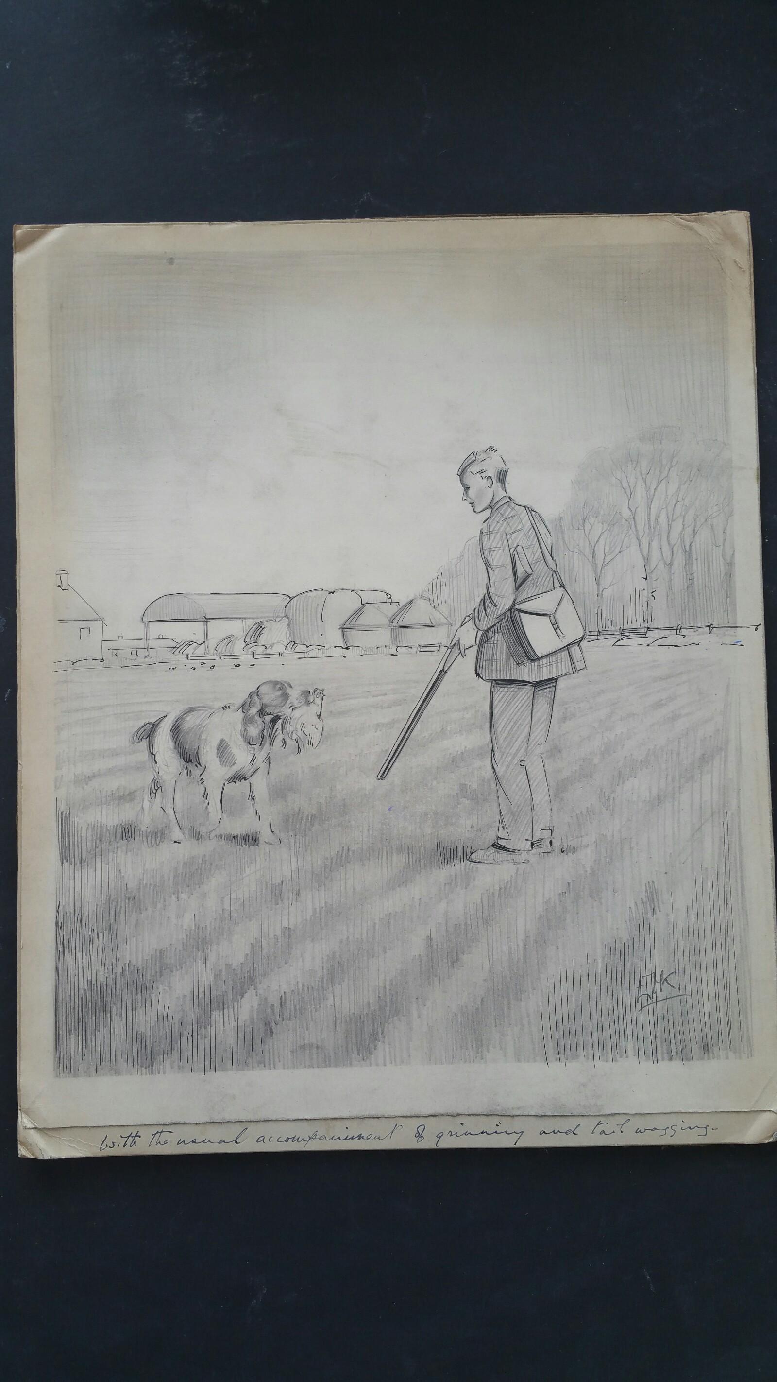 1930s Pair of Sporting Dogs Shooting Country Pursuits Sporting Art 5