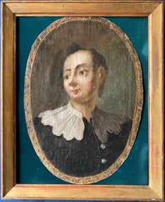 HUILE OVALIERE ROCOCO FRANCAISE DU 18ème SIÈCLE - PORTRAIT D'UN JEUNE HOMME ARISTOCRATIQUE