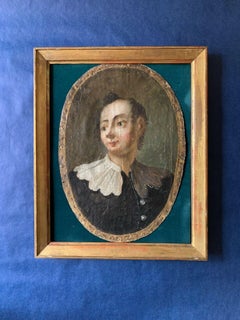FINE 18th CENTURY FRENCH ROCOCO OVAL OIL - PORTRAIT OF ARISTOCRATIC YOUNG MAN