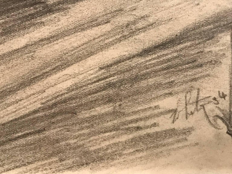 Set of Four 1930's Motor Car Racing Original Drawings Signed Dated Framed 1