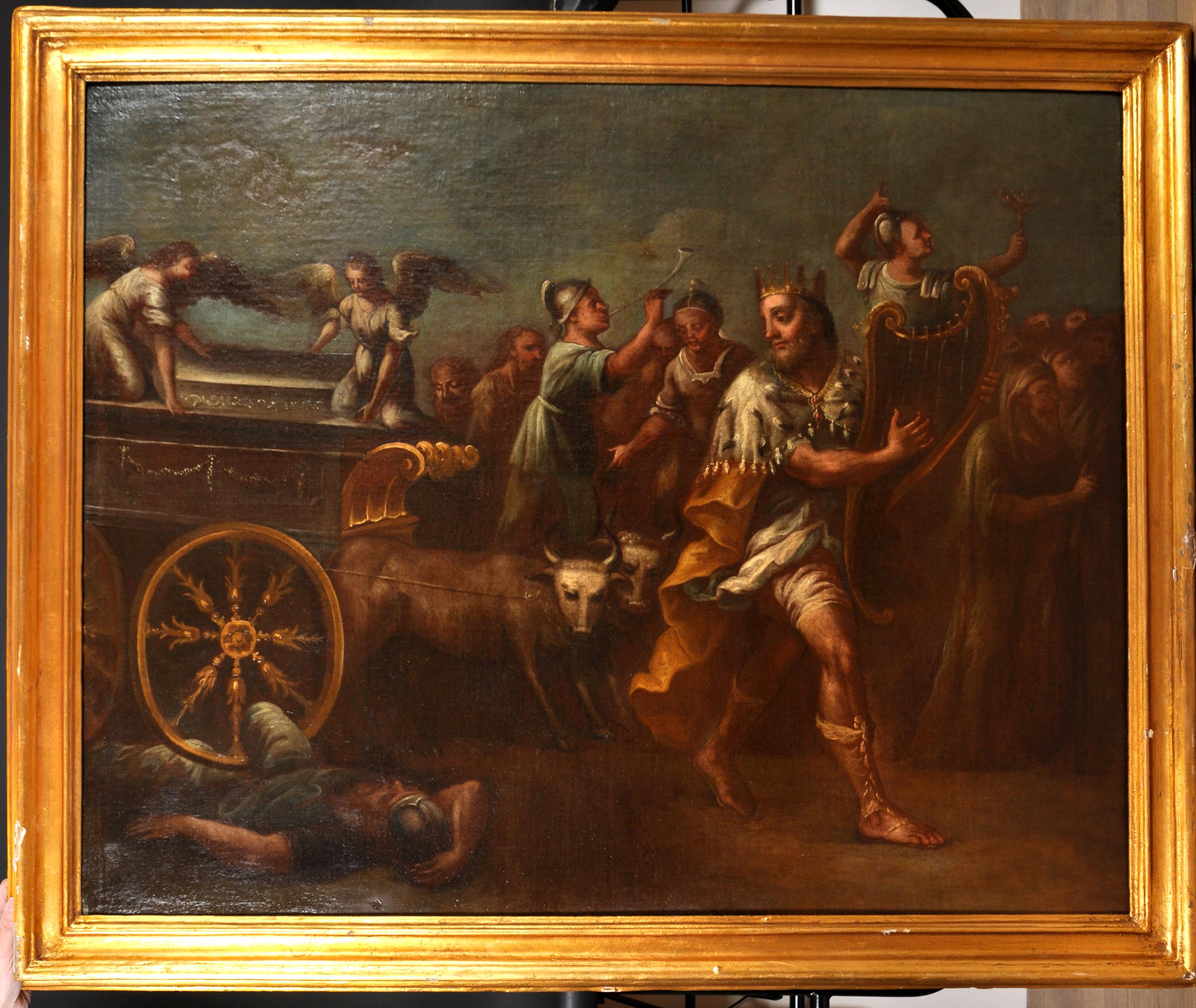 Huge 17th Century Italian Old Master painting, The Return of the Ark of Covenant - Painting by Unknown
