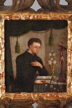 17th Century Italian Old Master Fine Portrait of St. Nicholas 