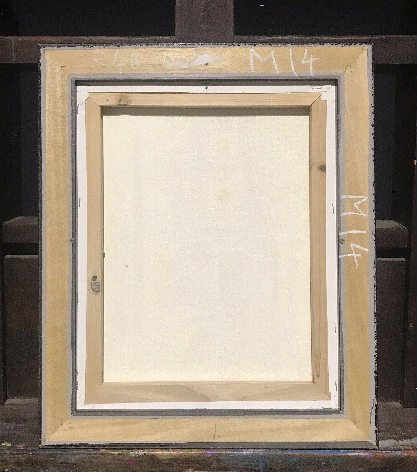 OLIO FIRMATO FRANCESE DEL XX SECOLO - SCENA DI STRADA VUOTA MEDITERRANEA VECCHIE CASE in vendita 2