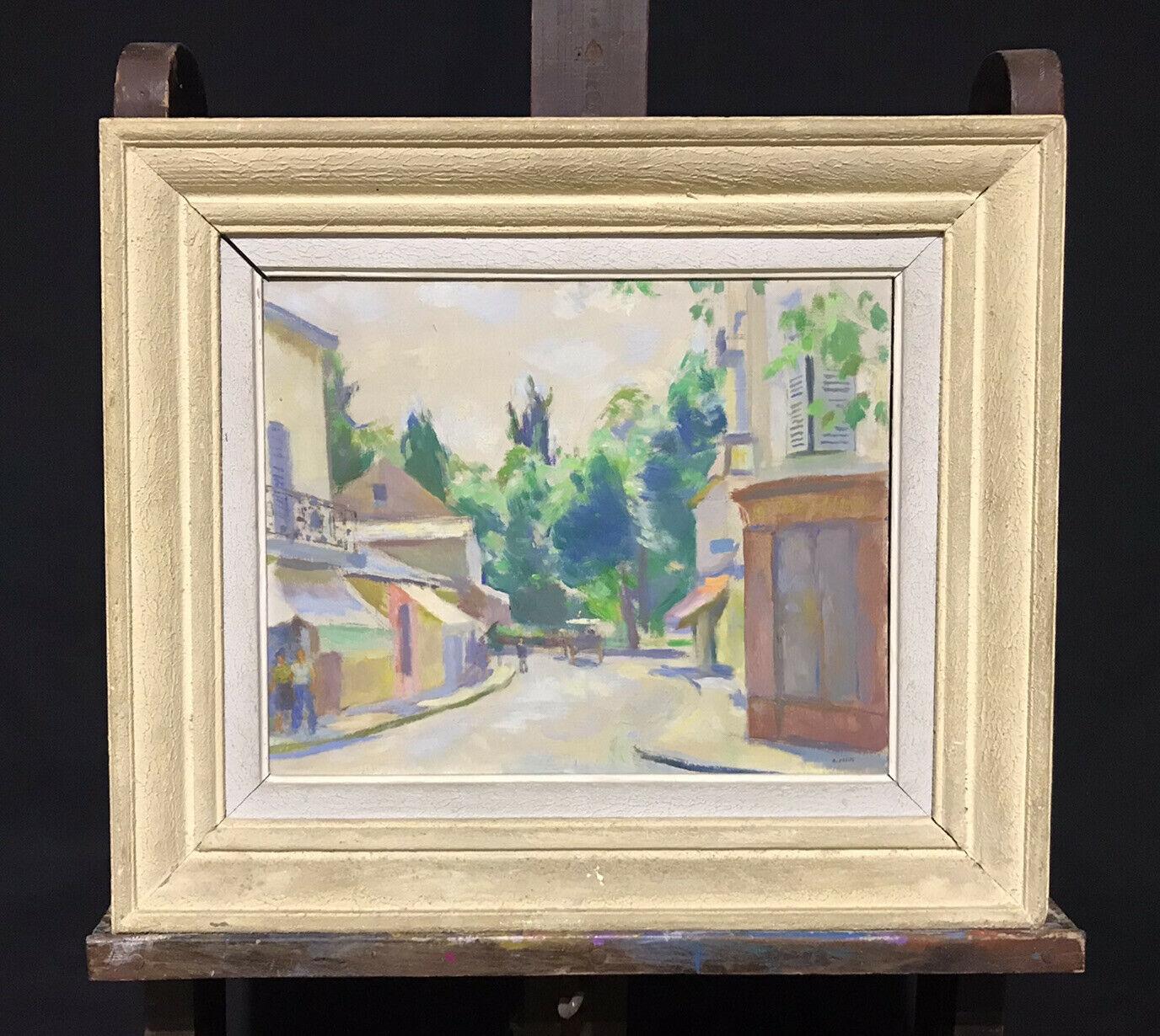 ARMAND-JACQUES ASSUS (1892-1977) SIGNED FRENCH 1950'S OIL - FRENCH TOWN SCENE - Painting by Armand-Jacques Assus (1892-1977)
