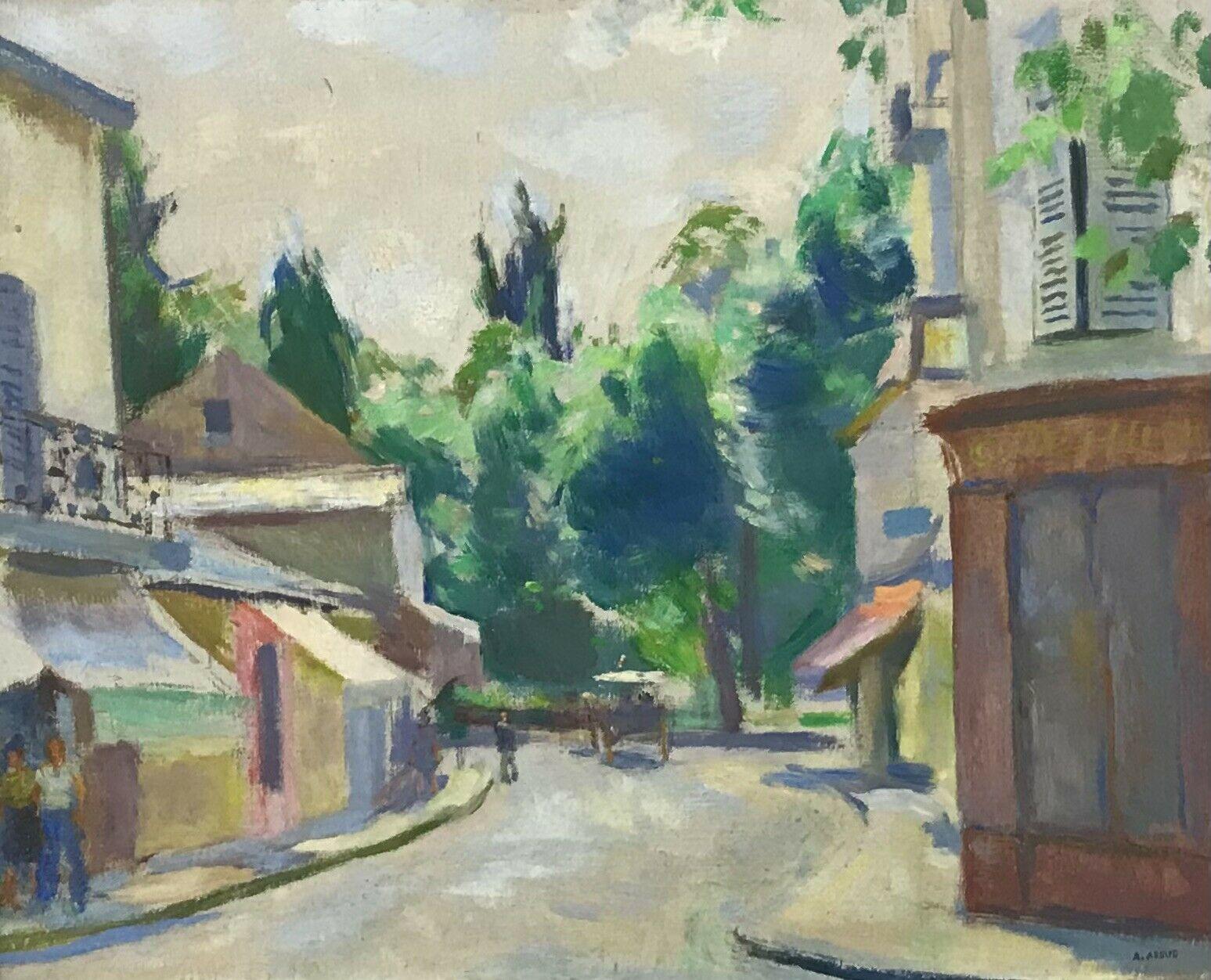 Armand-Jacques Assus (1892-1977) Landscape Painting - ARMAND-JACQUES ASSUS (1892-1977) SIGNED FRENCH 1950'S OIL - FRENCH TOWN SCENE