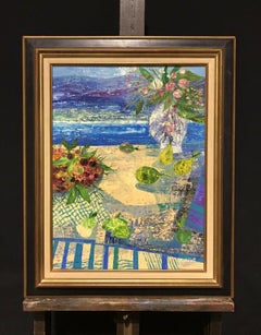 JEAN-PIERRE POPHILLAT (FRENCH B.1937) LARGE SIGNED OIL - COTE D'AZUR LANDSCAPE