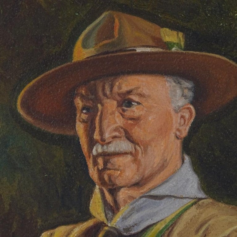 C. C. Harding - Lord Baden-Powell, Fine Portrait Oil Painting - Founder ...