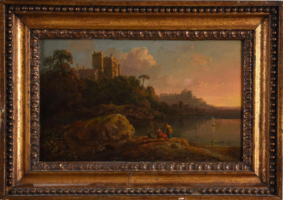 c. 1800 Signed Scottish Oil Painting - Bothwell Castle, Lanarkshire, Scotland