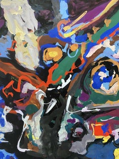 CLAUDE LAGOUCHE (1943-2020), peinture abstraite PSYCHDElique FRANÇAISE des années 1970