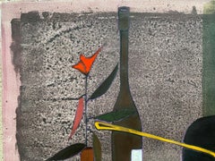 ROGER BONAFE (B.1932) ORIGINAL PAINTING FRENCH MODERNIST STILL LIFE COMPOSITION