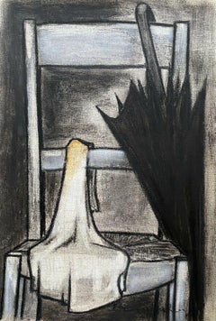 ROGER BONAFE (N.1932) PINTURA ORIGINAL FRANCÉS MODERNISTA BODEGÓN INTERIOR