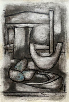 ROGER BONAFE (N.1932) PINTURA ORIGINAL FRANCÉS MODERNISTA ABSTRACTO BODEGÓN
