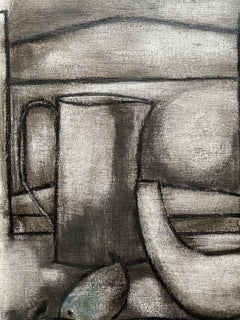 ROGER BONAFE (B.1932) ORIGINAL PAINTING FRENCH MODERNIST ABSTRACT STILL LIFE