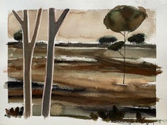 ROGER BONAFE (B.1932) ORIGINAL PAINTING FRENCH MODERNIST - GREEN LANDSCAPE