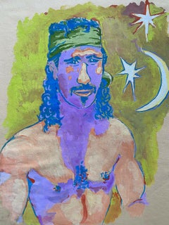 PINTURA MODERNISTA FRANCESA DEL SIGLO XX - RETRATO A MEDIA LONGITUD HOMBRE DESNUDO