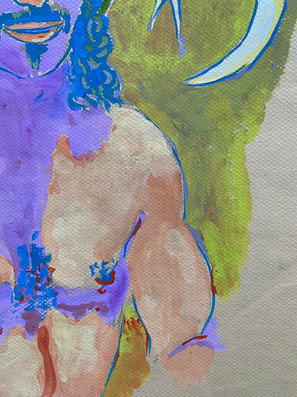 Pittura MODERNISTA FRANCESE DEL XX SECOLO - RITRATTO A MEZZA LUNGHEZZA DI UN UOMO NUDO in vendita 1