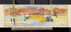 Large Signed French Impressionist Oil - Vintage Parisian City Street scene