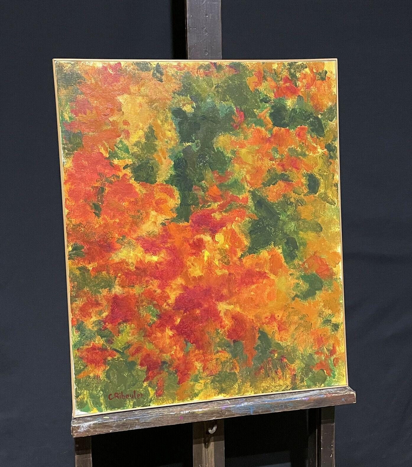 CLAUDINE RIBOULET (French 1924-2013) LARGE SIGNED OIL - AUTUMNAL COLOUR FUSION - Impressionist Painting by Claudine Riboulet