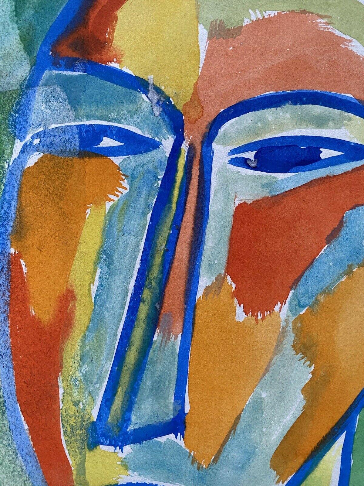 JEAN MARC (1949-2019) 20. Jahrhundert FRENCH MODERNIST PAINTING – PORTRAIT OF FACE (Moderne), Painting, von Jean Marc