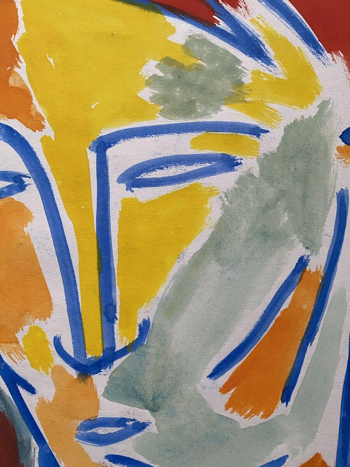 JEAN MARC (1949-2019) PIERRES MODERNistes FRANÇAISES DU 20{}E{} SIÈCLE - PORTRAIT OF FACE - Moderne Painting par Jean Marc