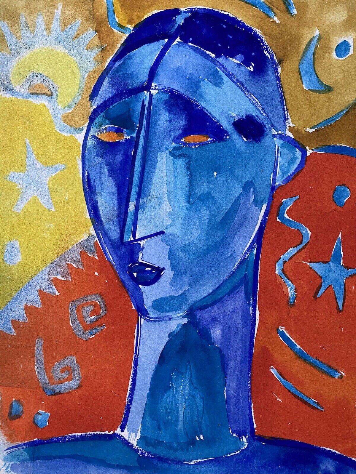 Jean MARC (1949-2019), peinture MODERNiste FRANÇAISE du 20{}E{} SIÈCLE - PORTRAIT OF FACE