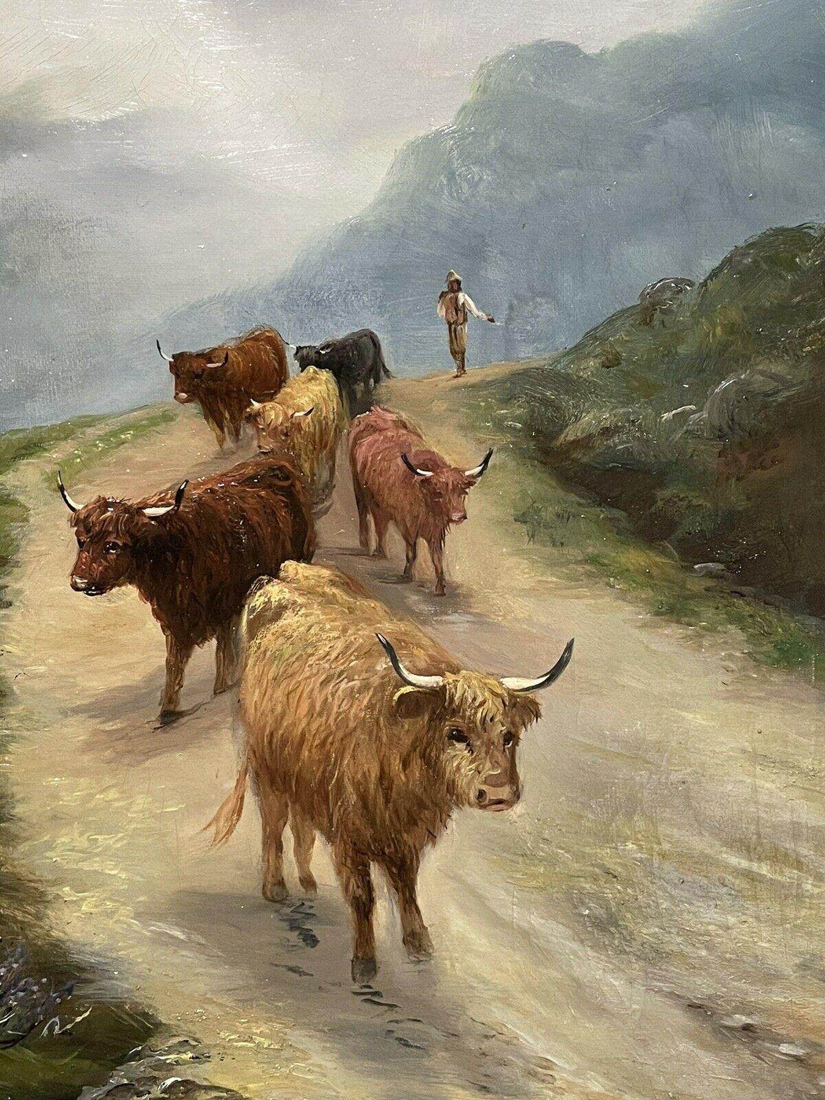 painted cow walking
