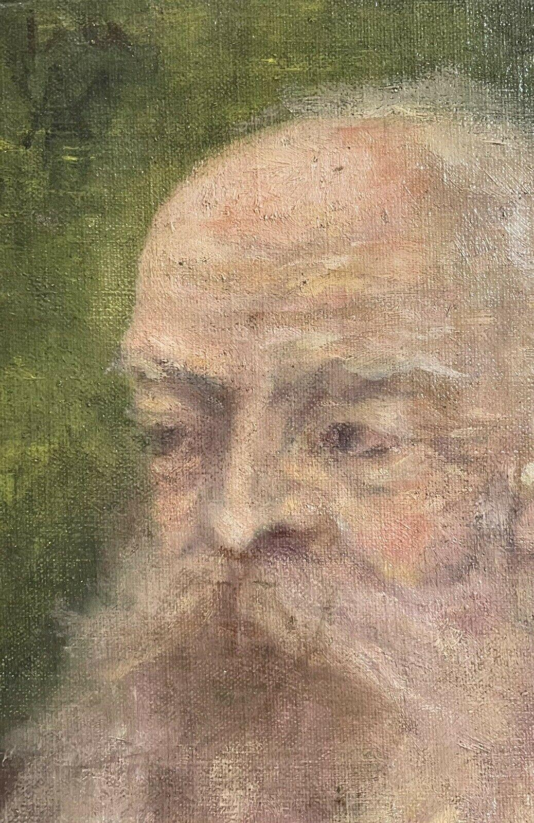 19th Century French Impressionist Period Oil Painting - Portrait of Bearded Man 3