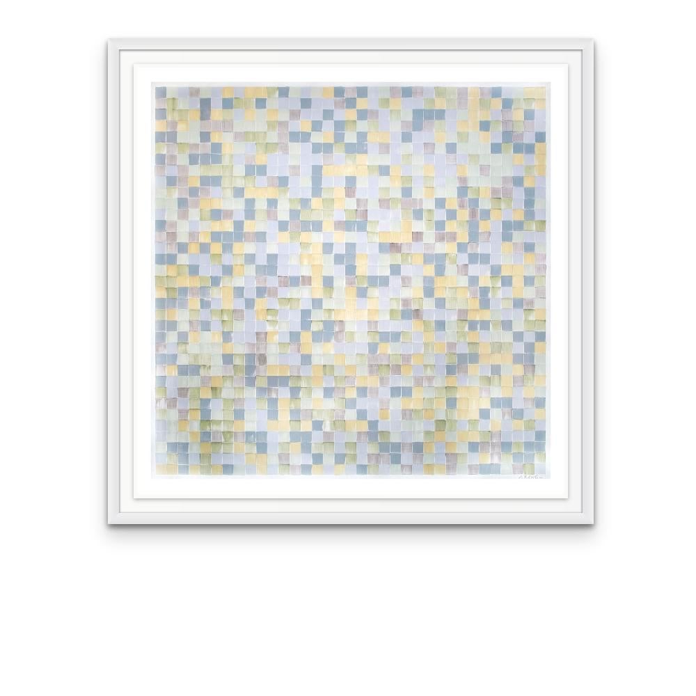 Dice Games-Cool tone pattern print edition on paper in square format - Art by Amy Kang
