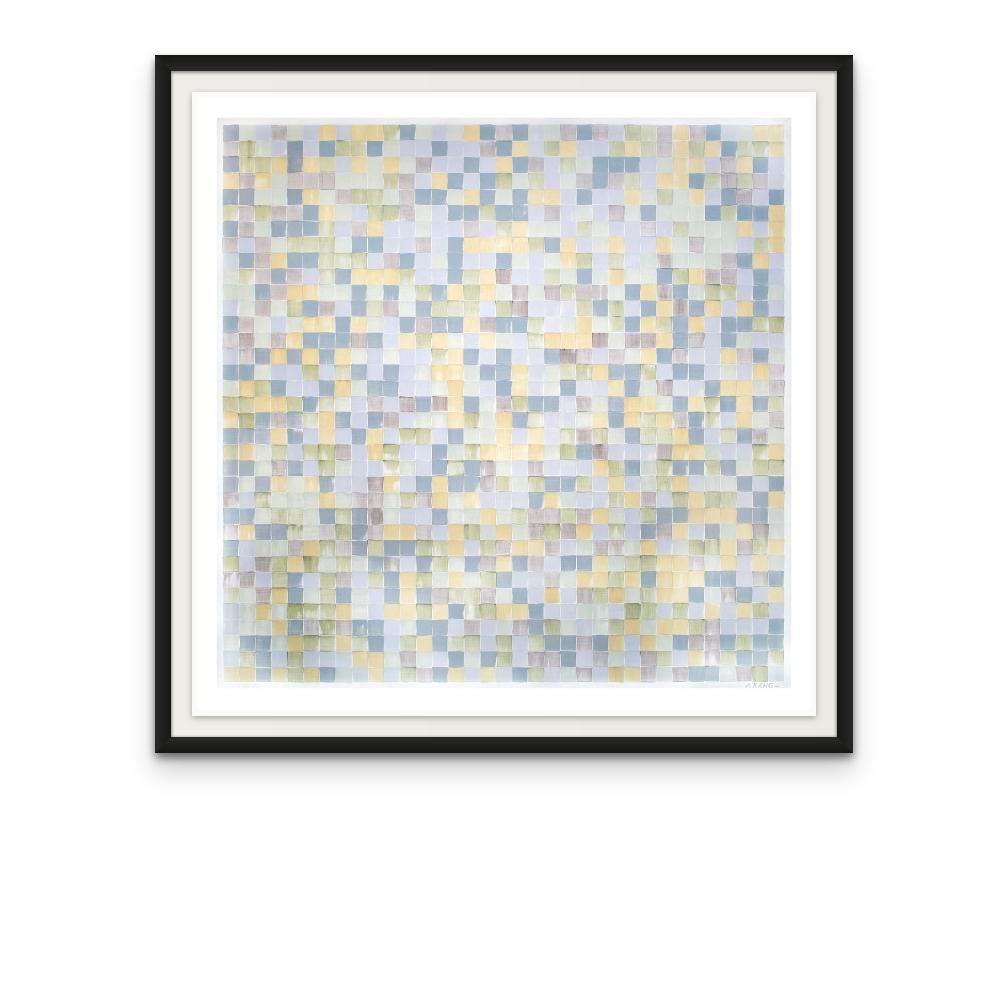Giochi di dadi - Edizione di stampa su carta in formato quadrato con motivo a toni freddi - Art Astratto di Amy Kang