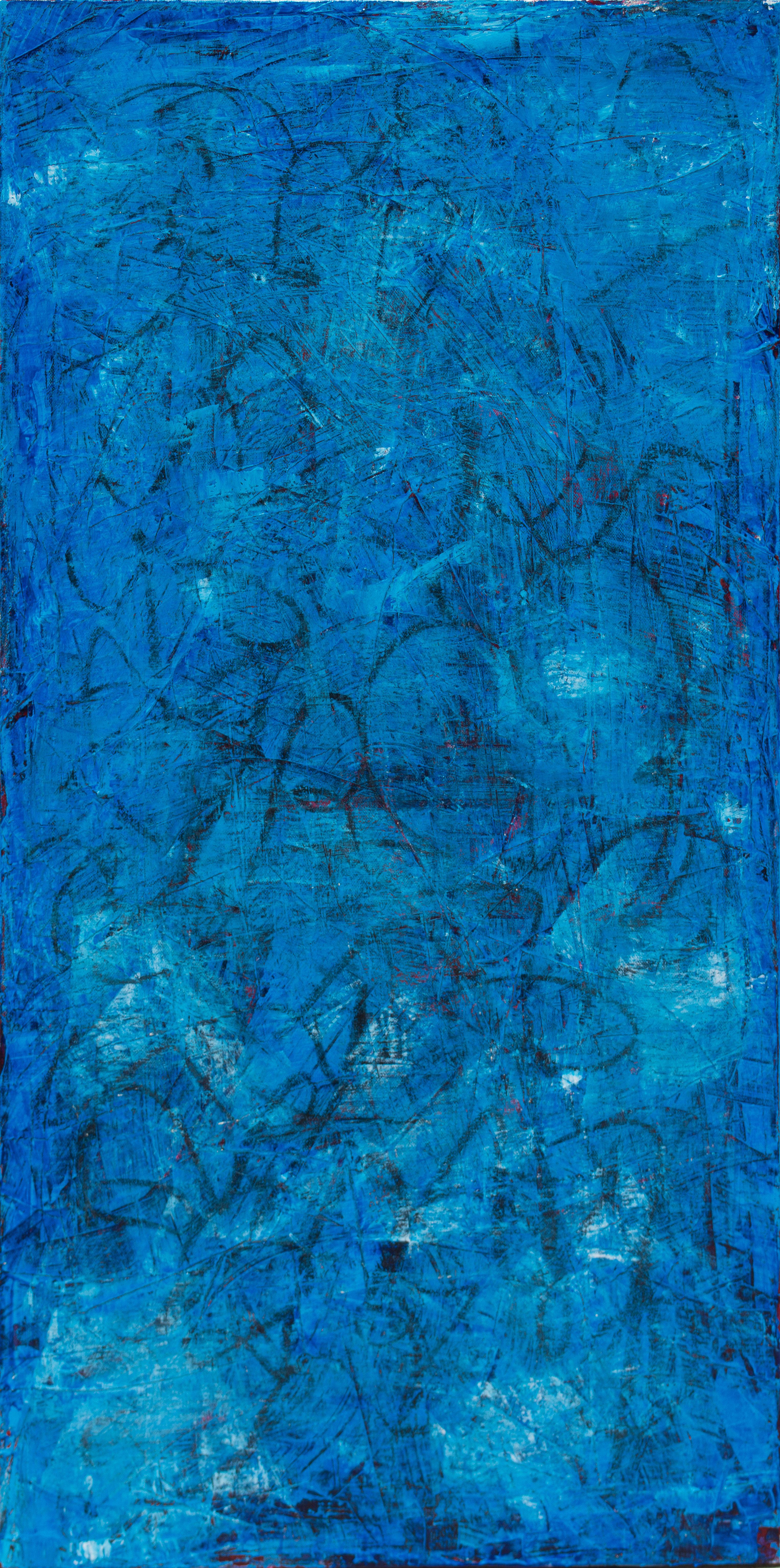 Thomas Slate Abstract Painting - Cobalt Blues