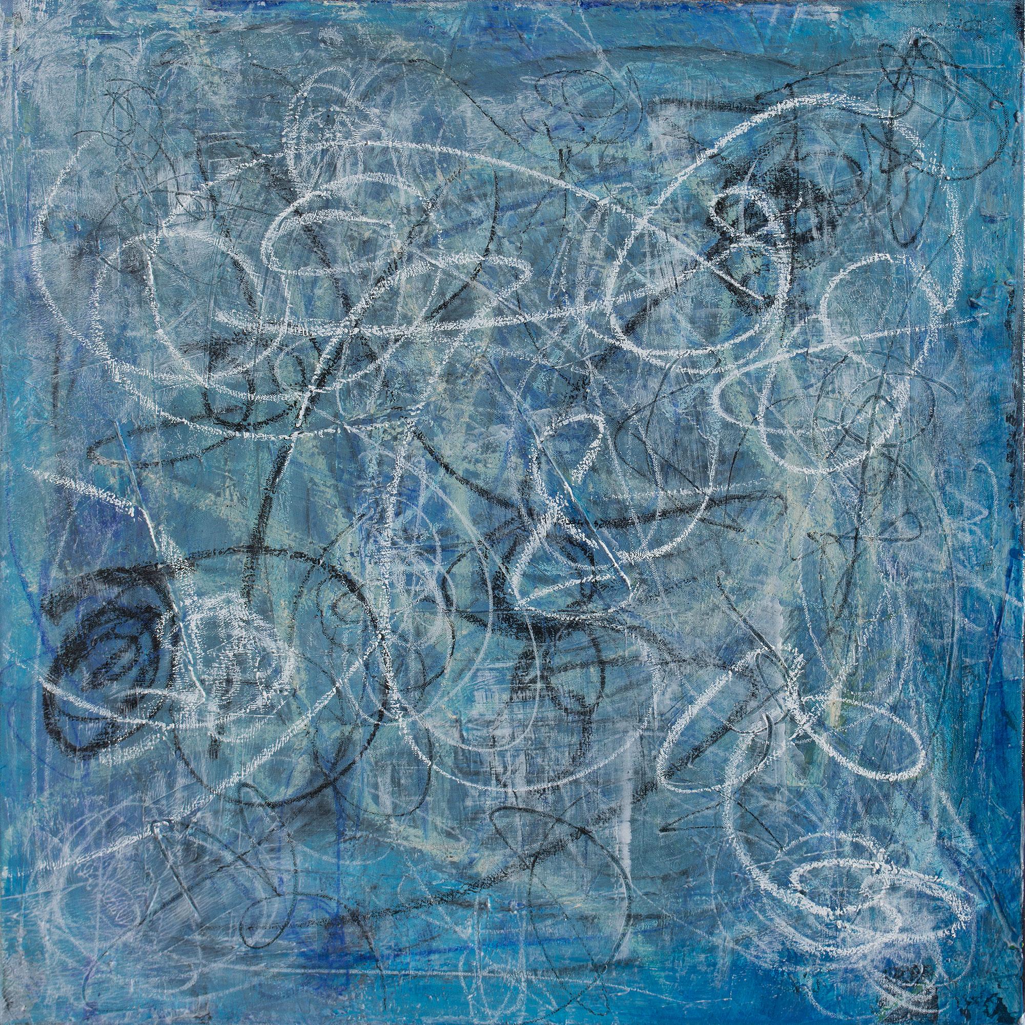 Thomas Slate Abstract Painting - Cobalt Sky