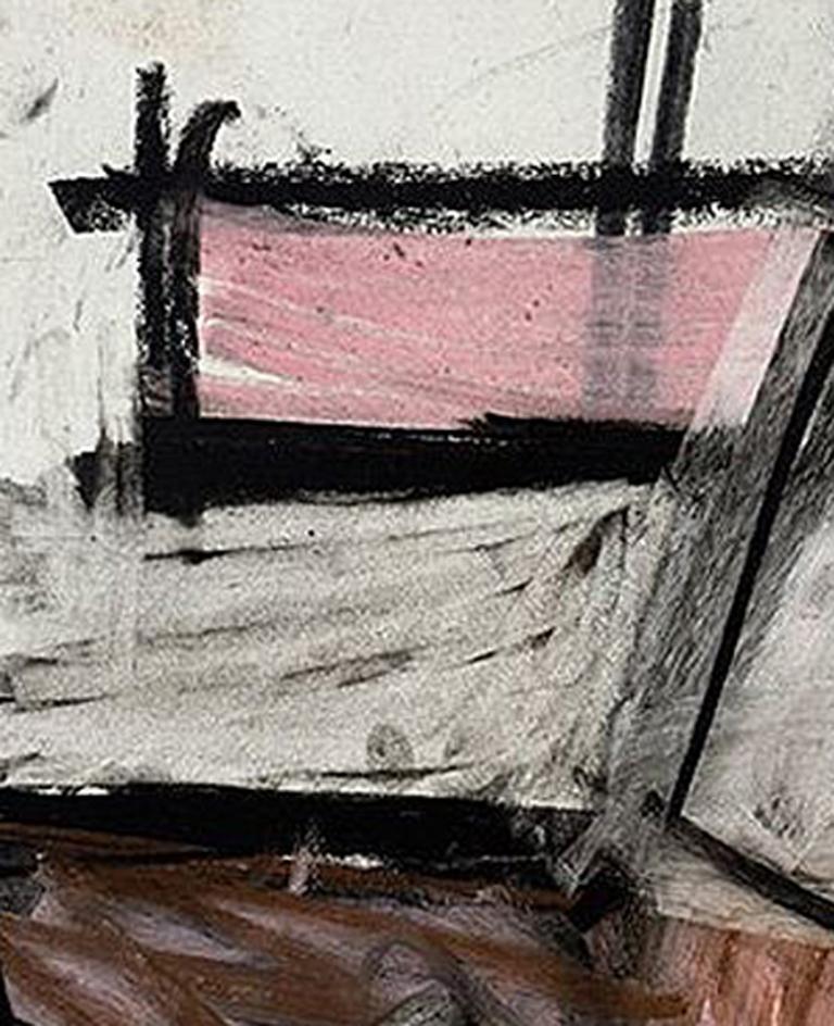 Ohne Titel 1985 (Farbenfrohe skulpturale Zeichnung)  Schwarz, Rosa, Braun, Weiß und Grau (Zeitgenössisch), Art, von Joel Shapiro