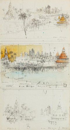 ALEXANDER BEFELEIN San Diego California Crystal Pier Balboa 2021 watercolor ink