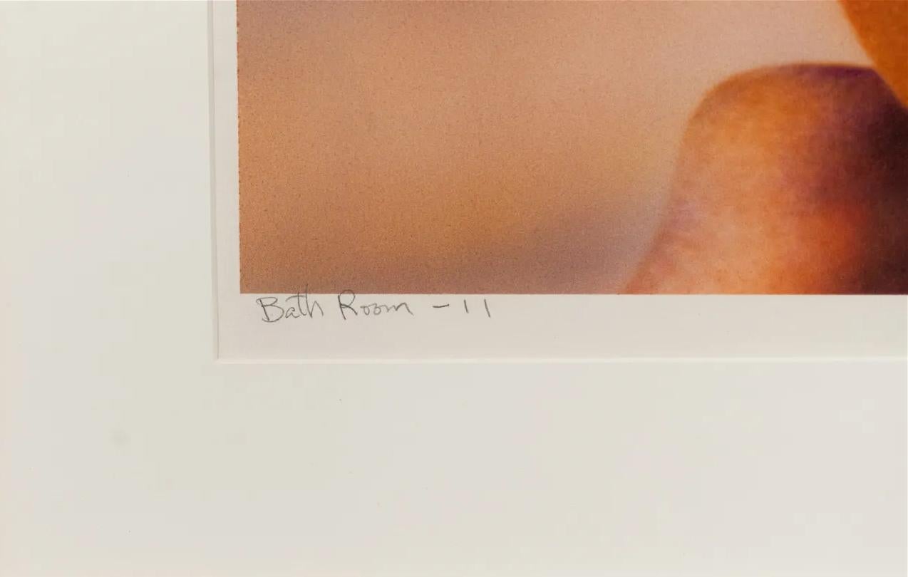 Nude Woman in Bathtub w Mirror Reflections Photorealism erotica 1977 watercolor  For Sale 1