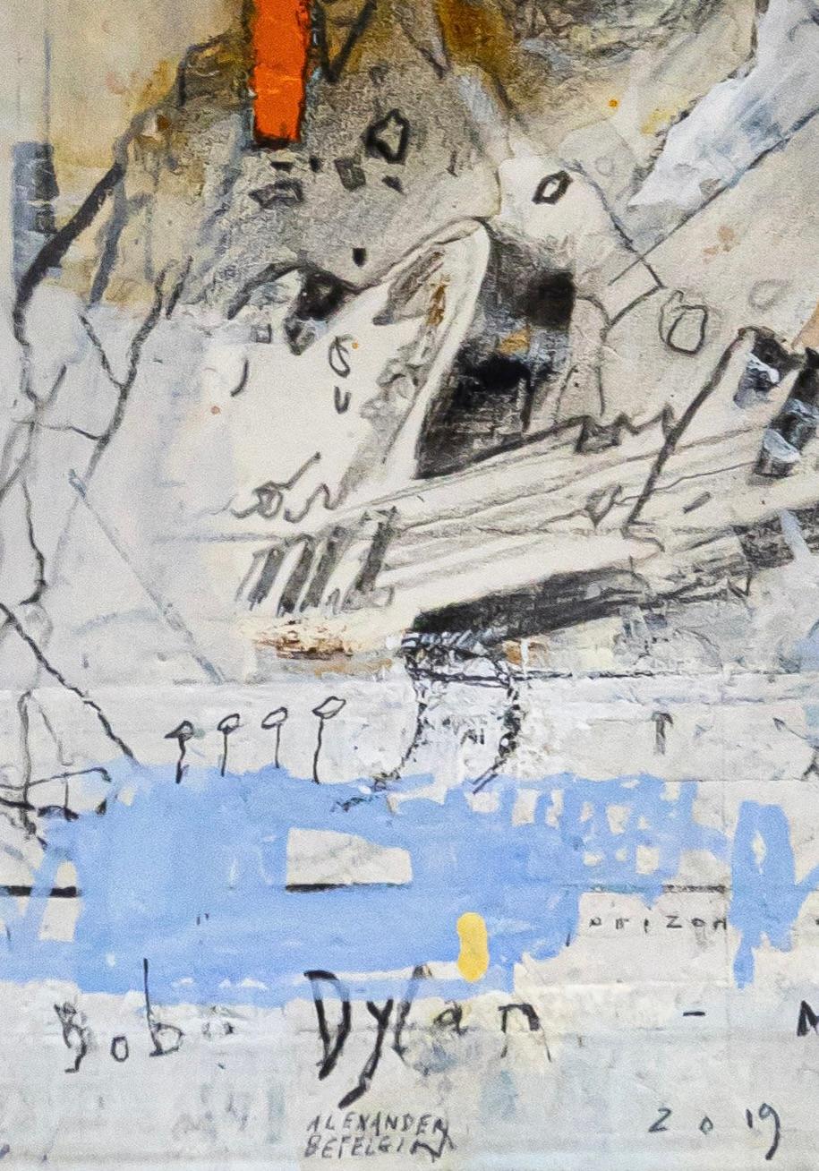 « Bob Dylan - Legends » 2019 aquarelle sur papier - musique de guitare de musicien en vente 2