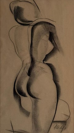Nude I (Female Nude) pastel circa 1949 NATALIE GRAUER