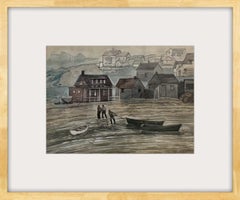 WILLIAM C. GRAUER 1930 Pueblo pesquero, costa de Gaspé, Québec Escuela de Cleveland WC