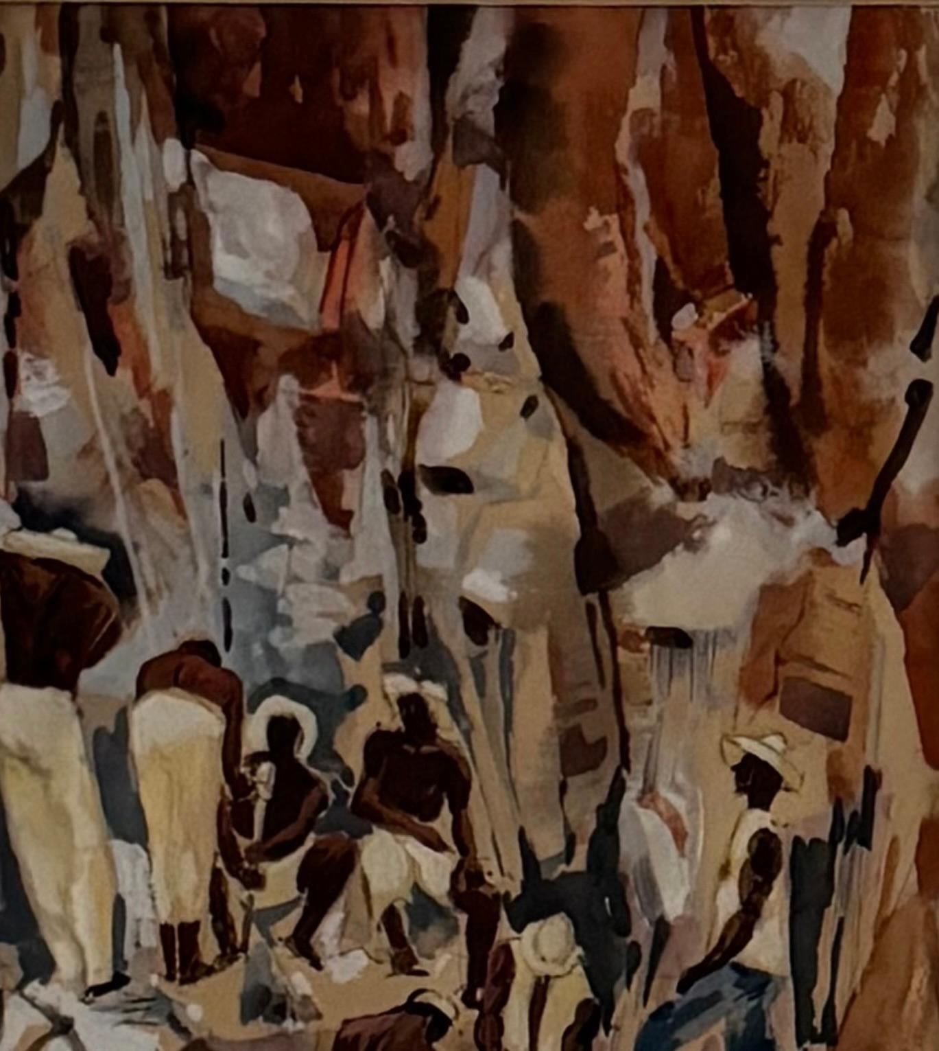 WILLIAM C GRAUER 1950s Caribbean Men Working - Cleveland School WC For Sale 5