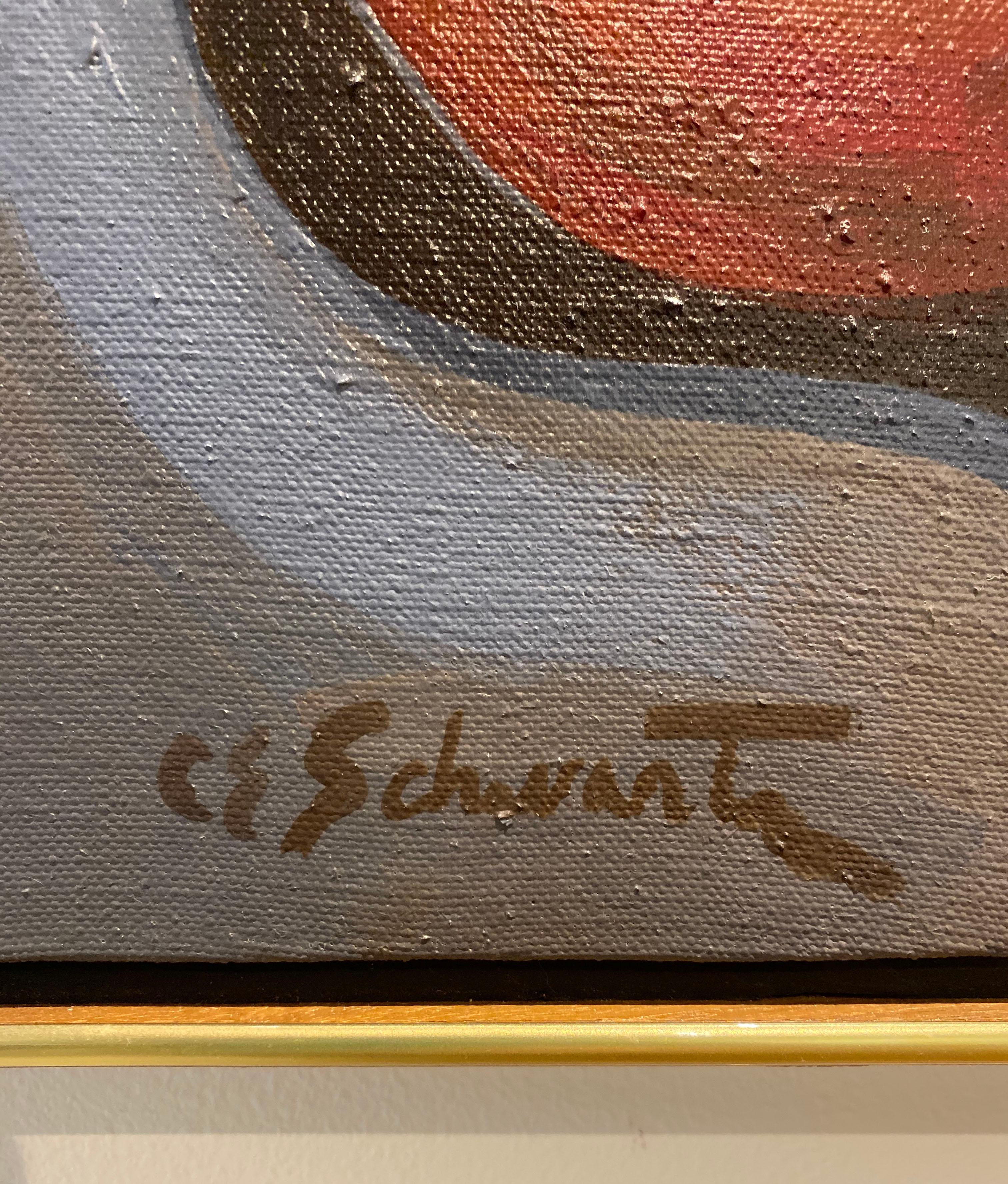 CHERRY CHEESECAKE (FABRIQUÉE AU Bœuf) - Contemporain Painting par Carl E. Schwartz
